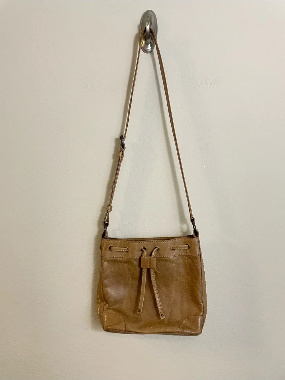 Frye Melissa Drawstring Leather Bucket Bag